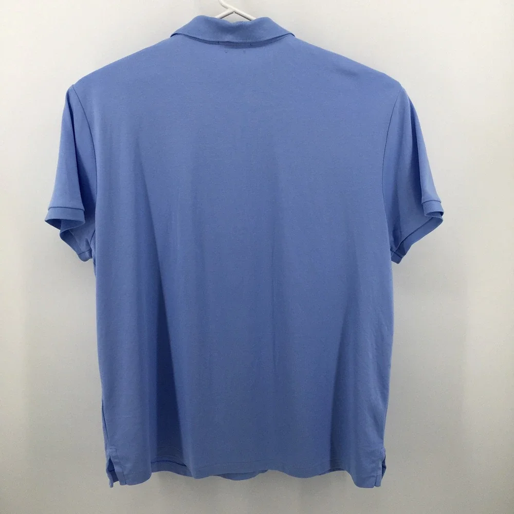 Polo Ralph Lauren Polo Shirt Men XXL Blue Custom Slim Fit Short Sleeve Cotton